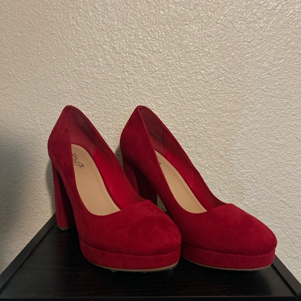 Red Platform Heels